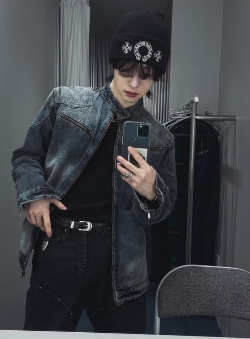 復古水洗短款牛仔外套