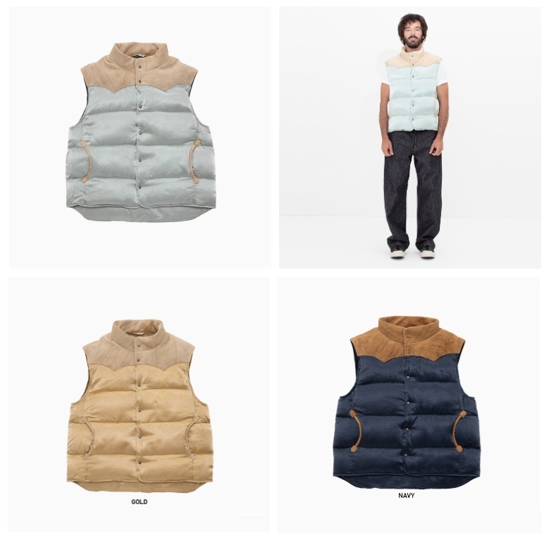 VISVIM 2025 S/S COLTER DOWN VEST *NATURAL DYE - PRE ORDER ITEM (預訂中)