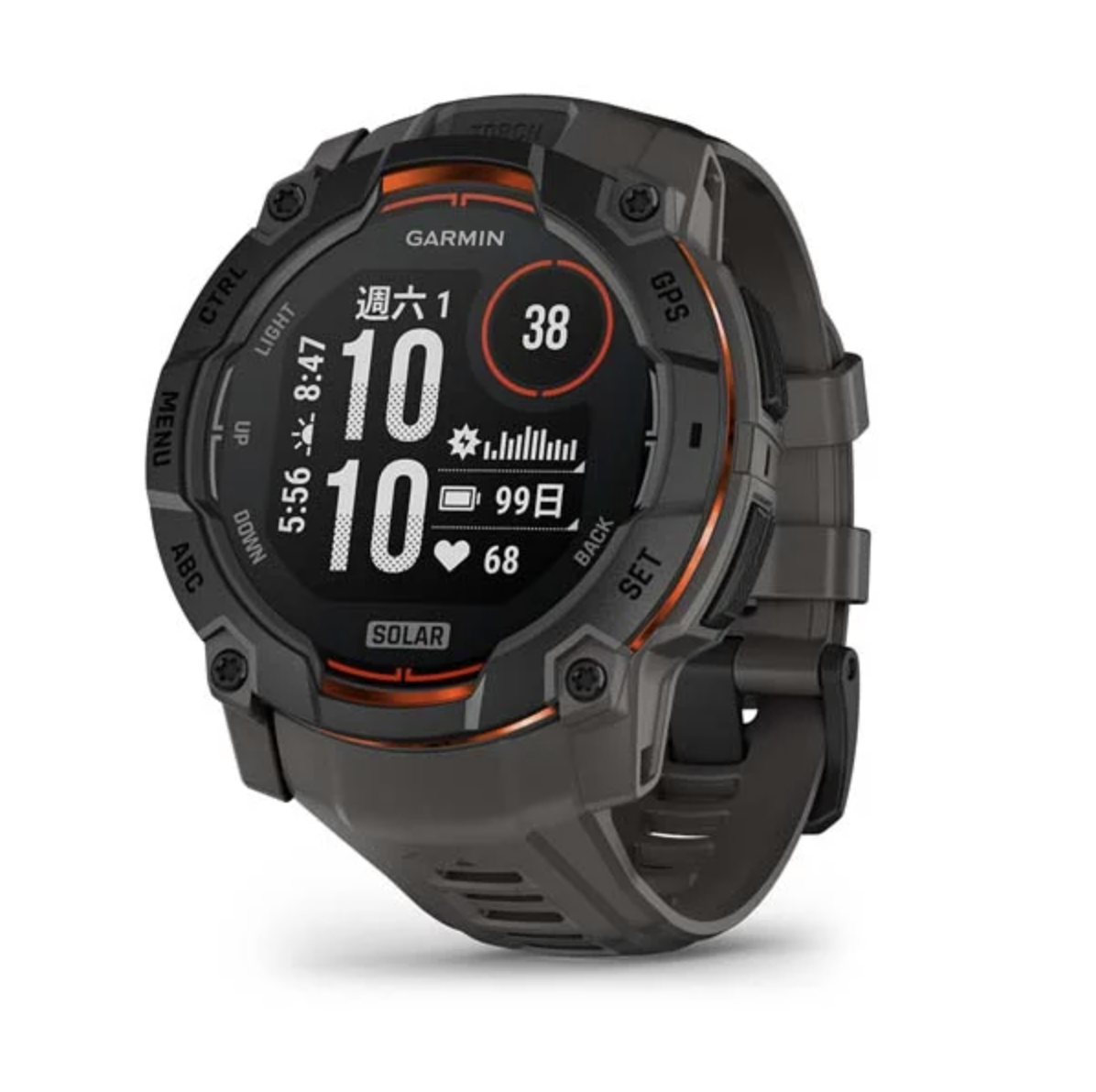 Garmin Instinct 3 50mm Solar 本我系列 - 太陽能 GPS 智慧腕錶 50mm大錶徑 (中英文版)