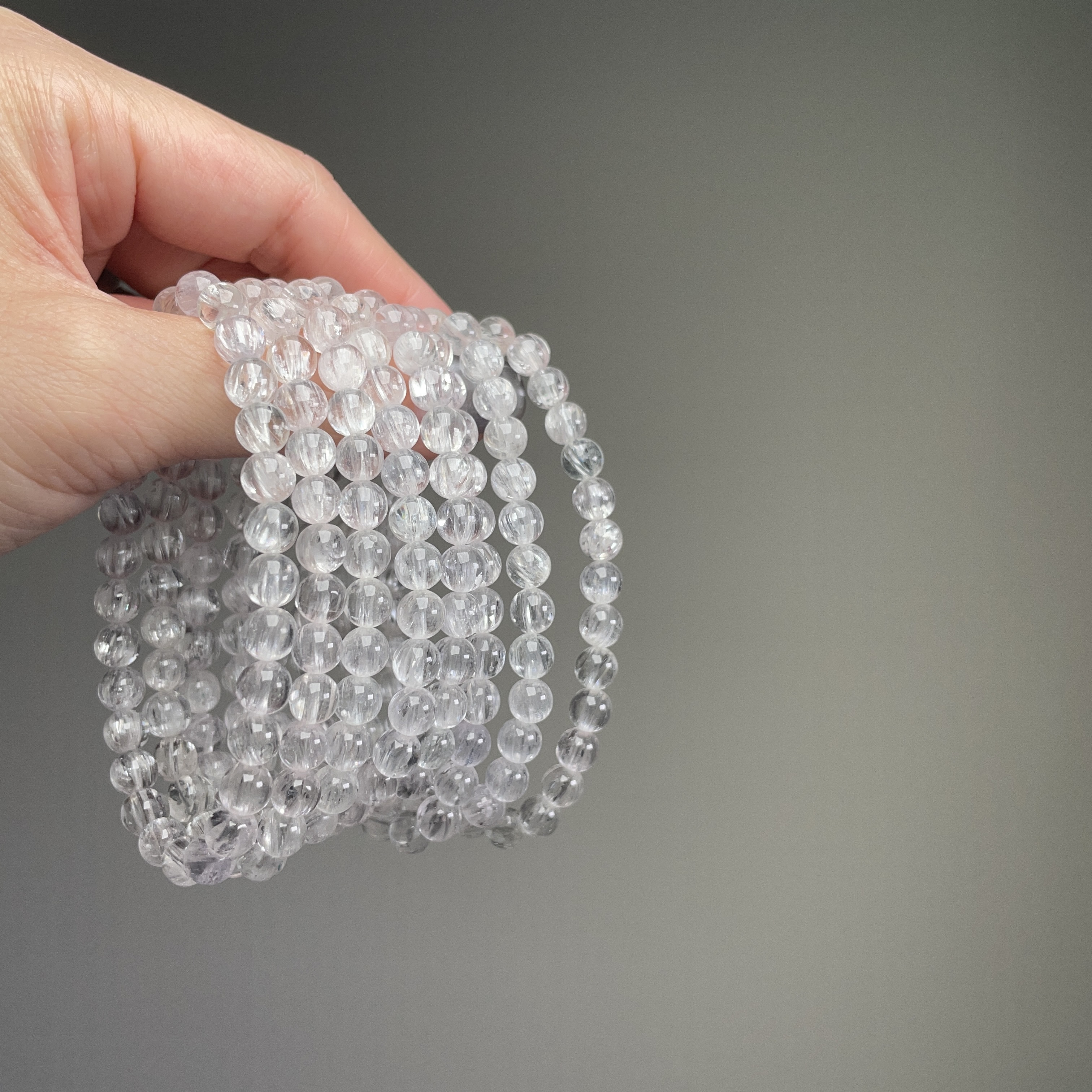 輕紗透影 · 透體拉絲鋰輝石