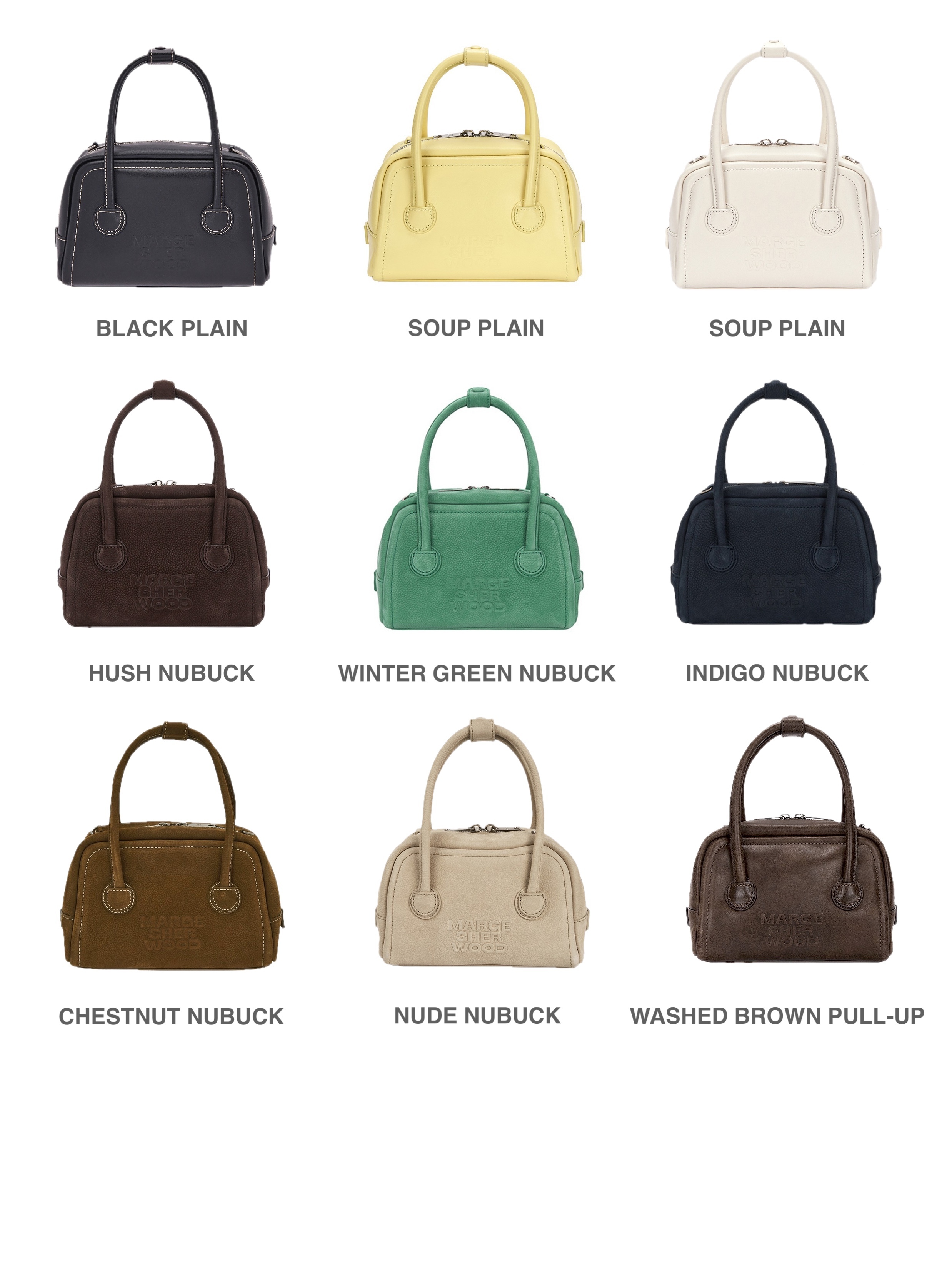 日本未入荷☆SOFT TOTE MINI_2 colors/MARGESHERWOOD Margesherwood soft tote mini handbag washed brown pull up