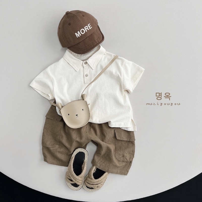 純棉簡約扣子上衣