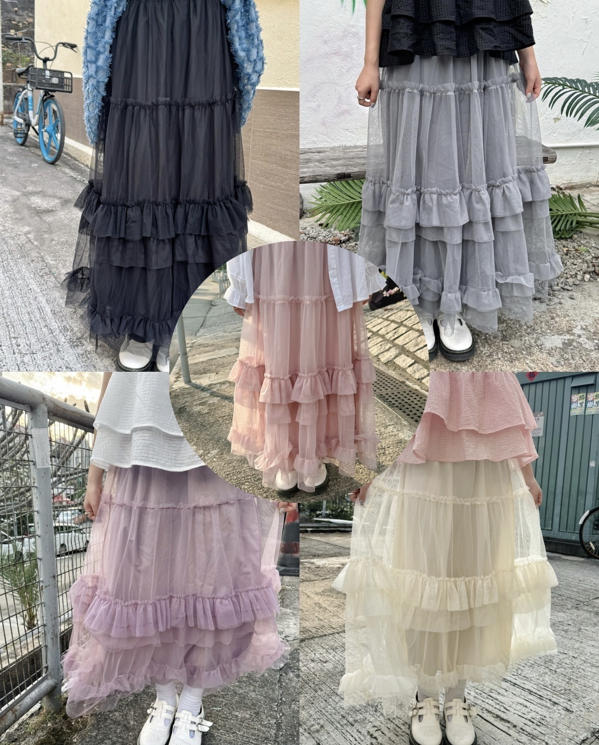 Basic紗紗ruffles dress 3.0 五色入