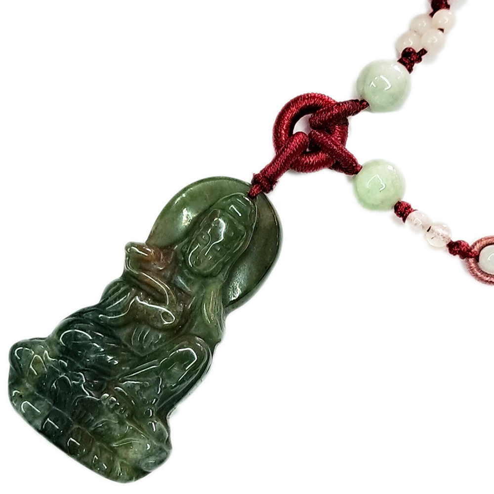 白衣觀音{七彩玉}中國結項鍊【十方】154414