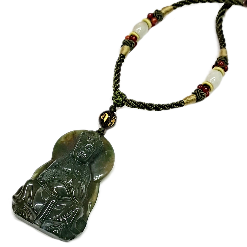 地藏菩薩{印度瑪瑙}中國結項鍊【十方】126581