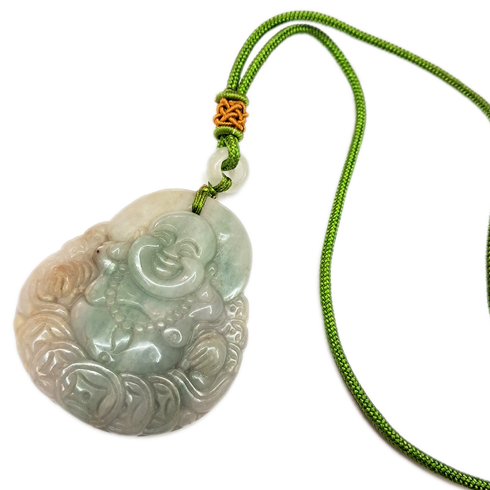 招財彌勒佛{緬甸玉}玉珮【十方】135404