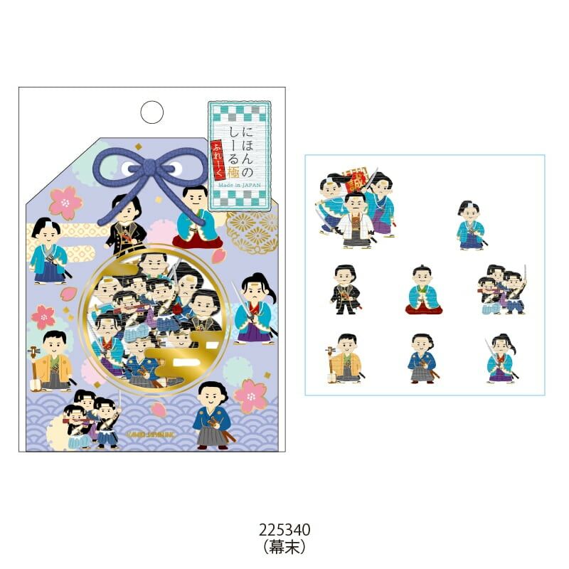 江戶時代 日本御守系列 金箔壓印 30枚貼紙包｜日本Kamio