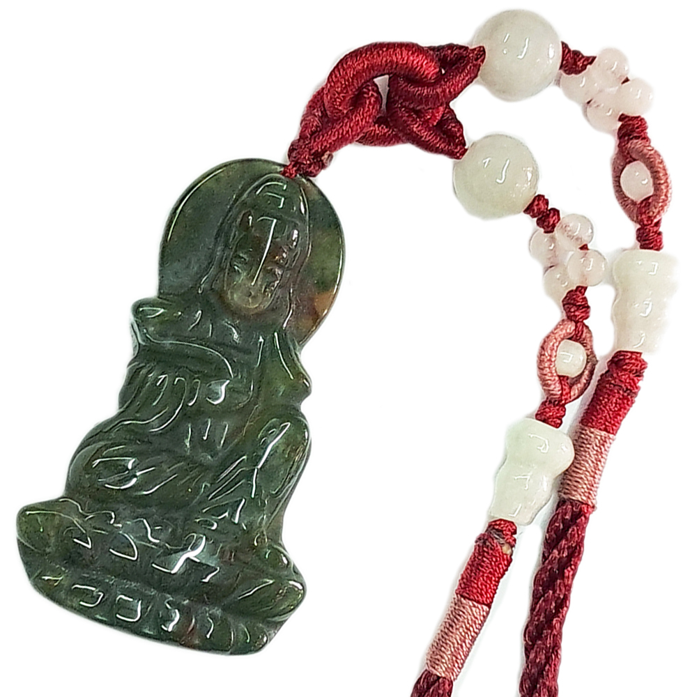 白衣觀音{七彩玉}中國結項鍊【十方】139807