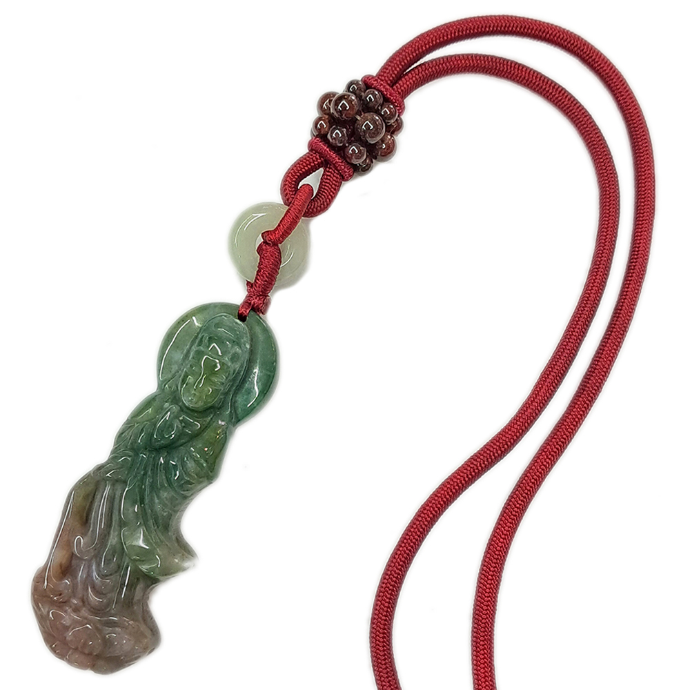 白衣觀音{七彩玉}中國結項鍊【十方】139808