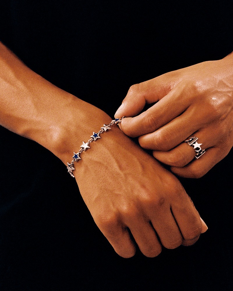 TwoJeys｜Enameled Stars Bracelet (Blue)