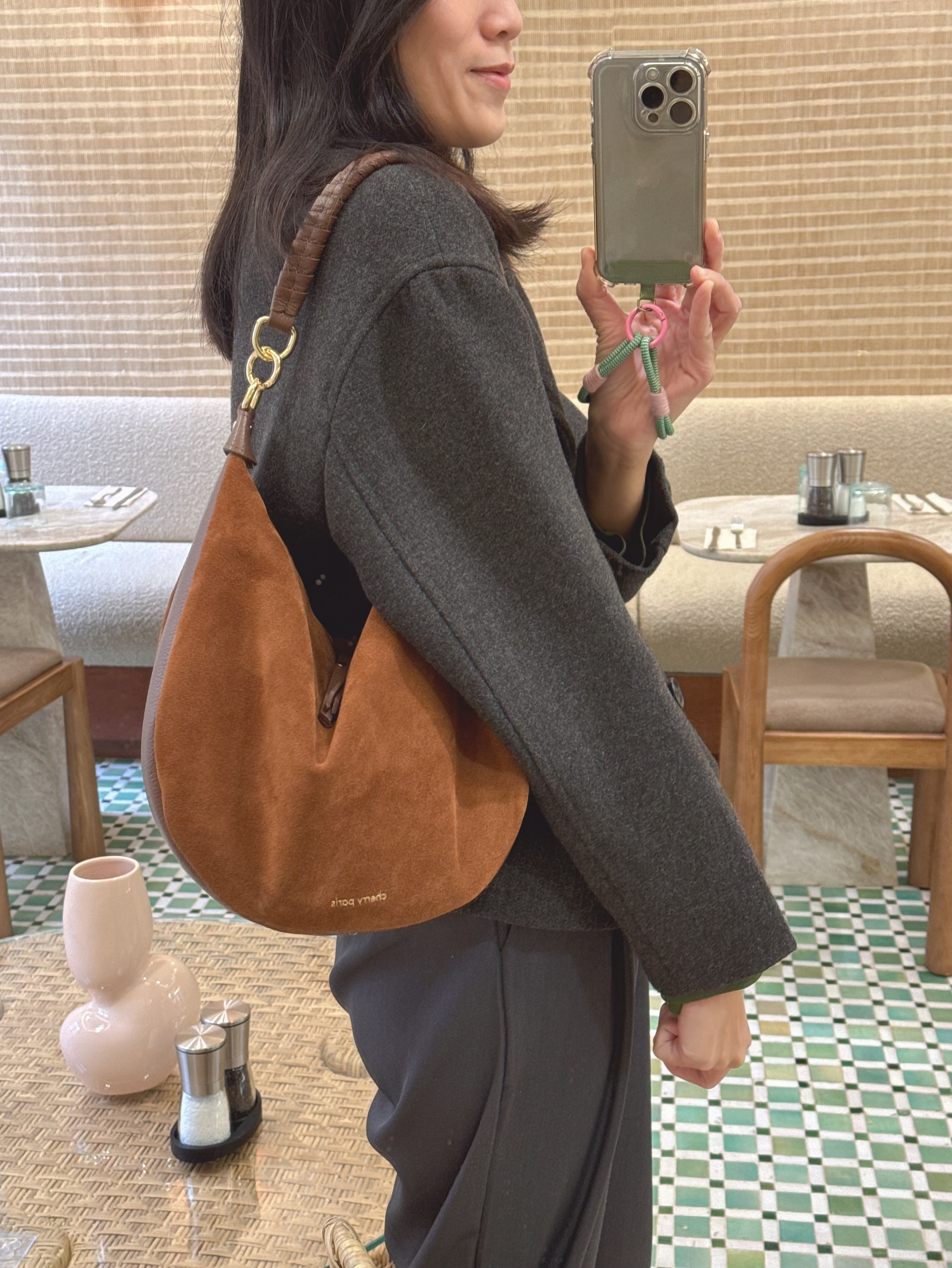 Cherry Paris Leather NADINE SUEDE 4165 Marron 深啡色