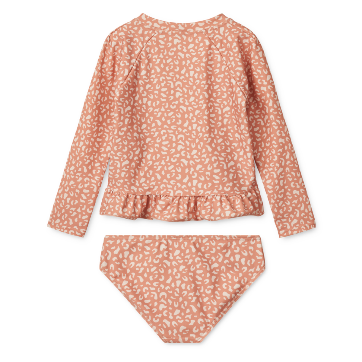 〖 Liewood 〗粉色小花豹防曬兩件式泳衣