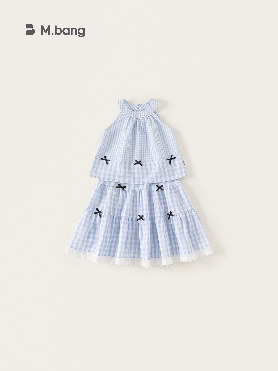 寶寶藍格子套裝