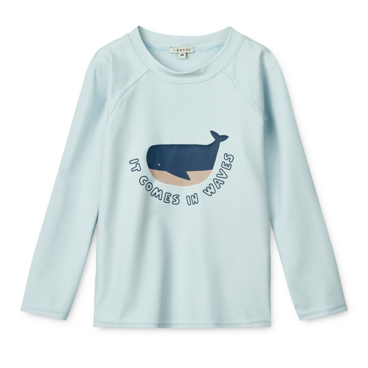 〖 Liewood 〗水藍鯨魚防曬泳衣