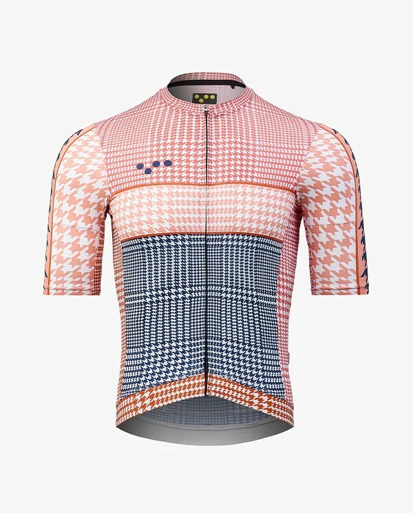 Pedla 男款車衣HoundsKNIT Training Jersey /Pastel Pink粉格紋