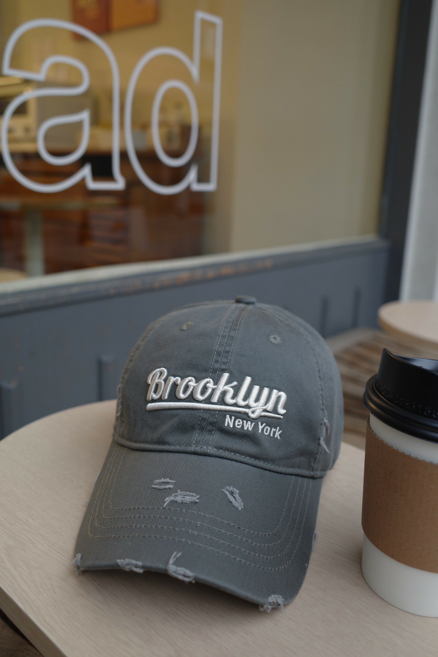 (現貨)🇰🇷#O71 破壞brooklyn老帽(白/粉/藍/灰綠/卡其/黑)