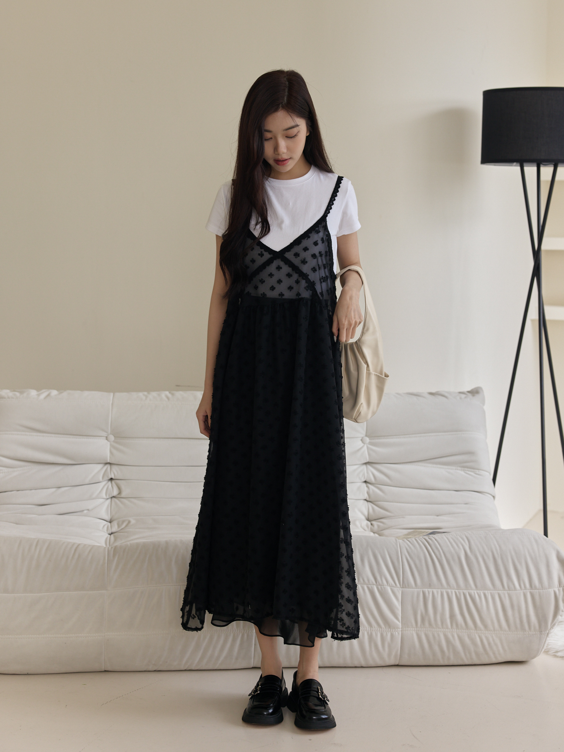 仙氣透紗細肩長洋