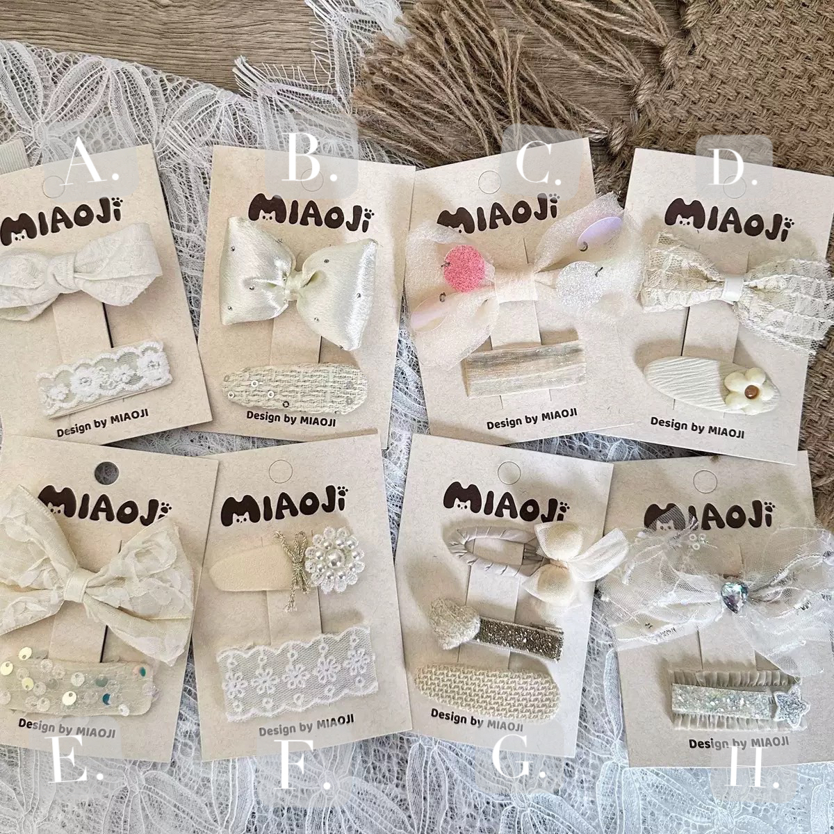 法式蝴蝶結髮夾