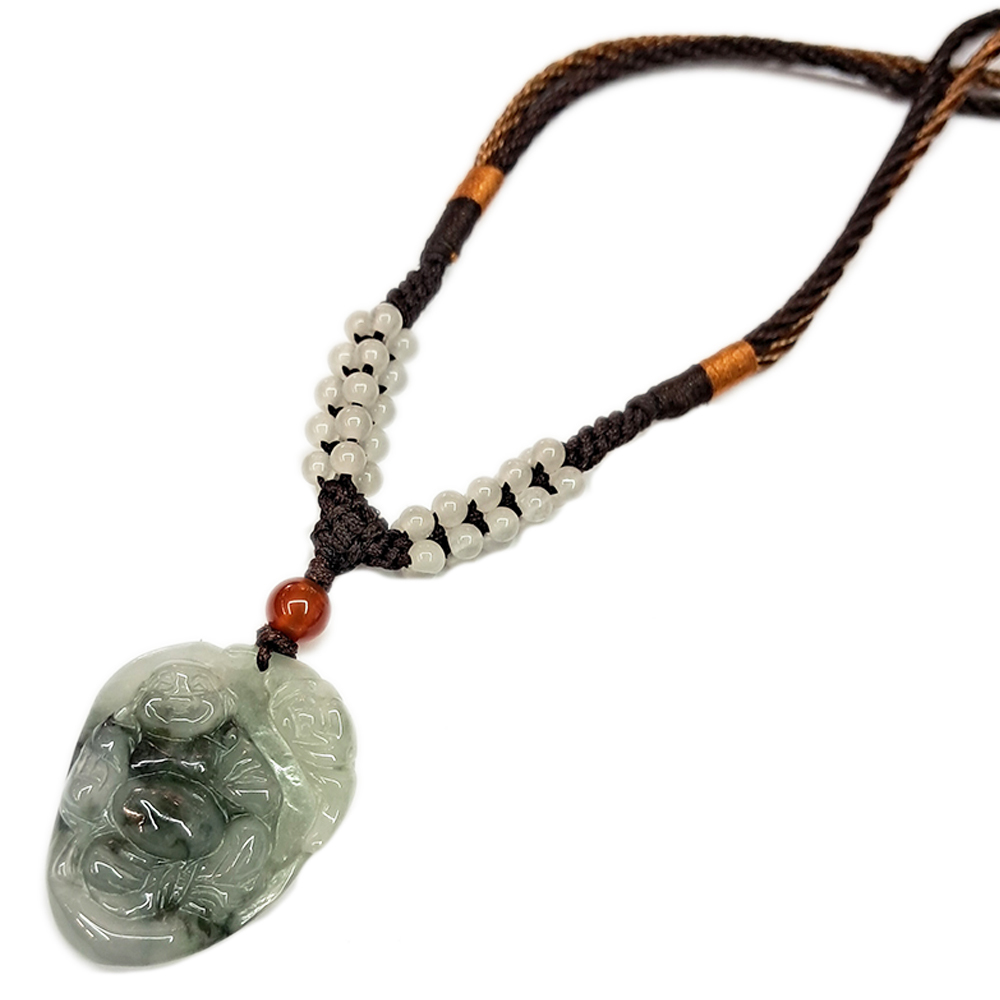 彌勒佛玉珮中國結項鍊【十方】137064