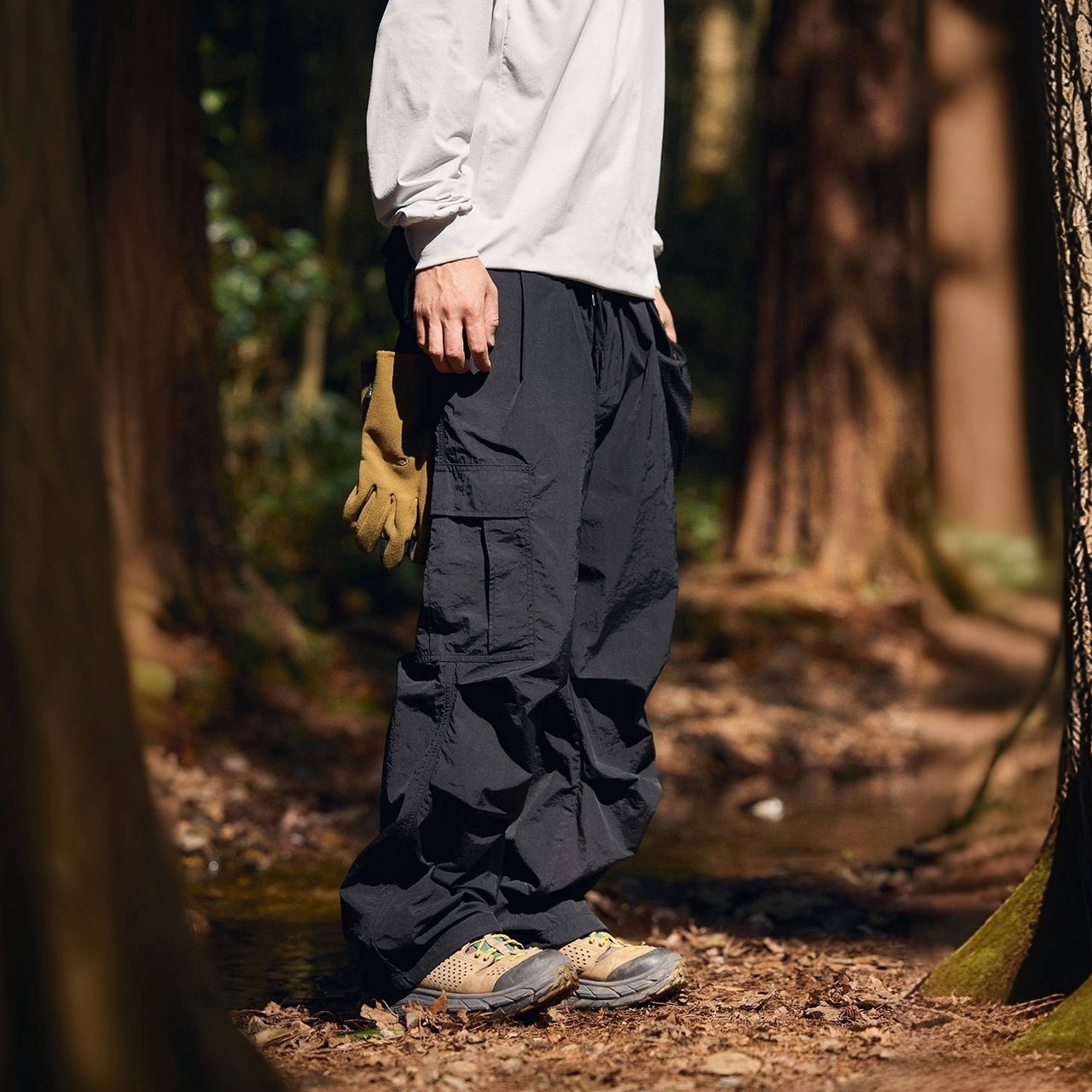 吸濕排汗皺感工裝傘兵褲