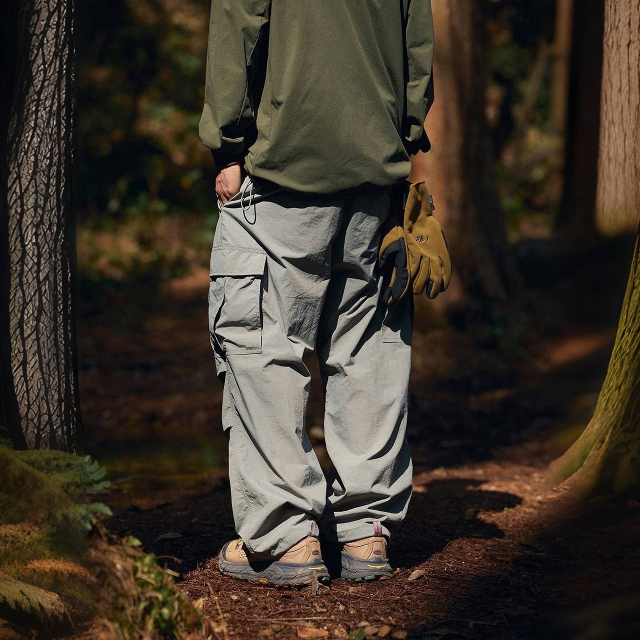 吸濕排汗皺感工裝傘兵褲