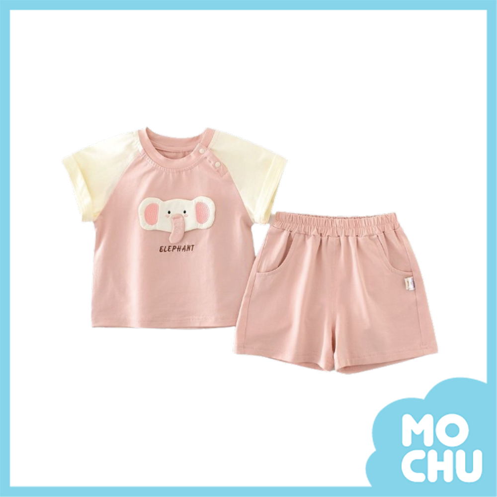 大象長鼻子短袖套裝