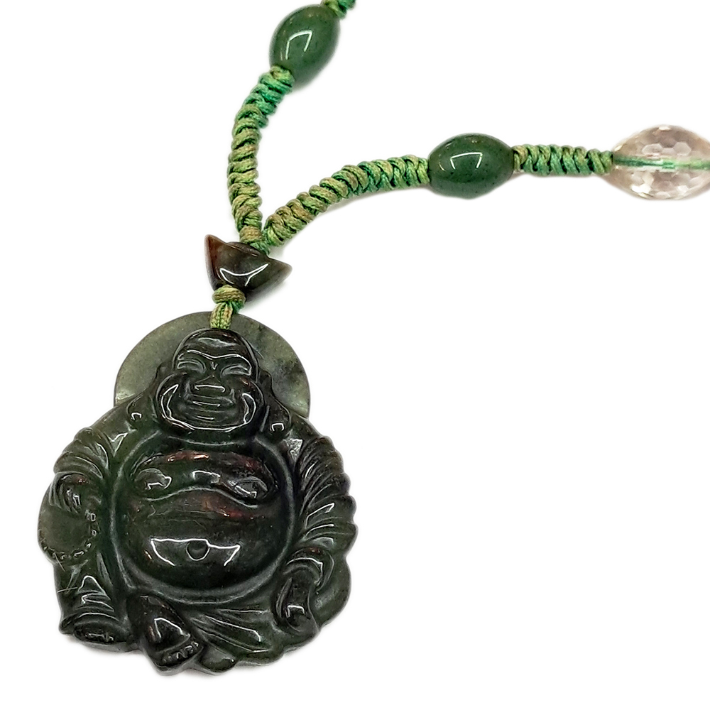 彌勒佛玉佩中國結項鍊【十方】121715