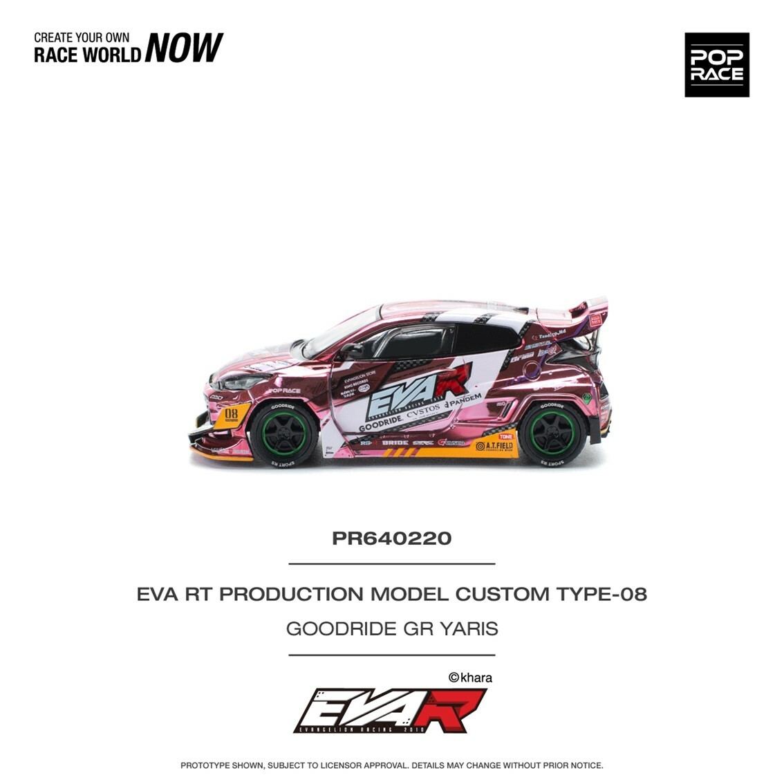 POPRACE 1/64 EVA RT PRODUCTION MODEL CUSTOM TYPE-08 GOODRIDE GR YARIS