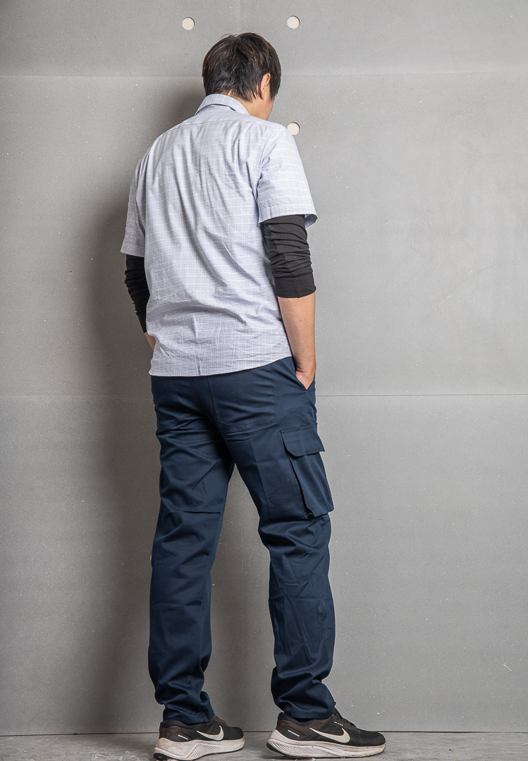 癸海GUIHAI│※多口袋※【純棉版】重磅耐磨微彈休閒工作褲│海軍藍