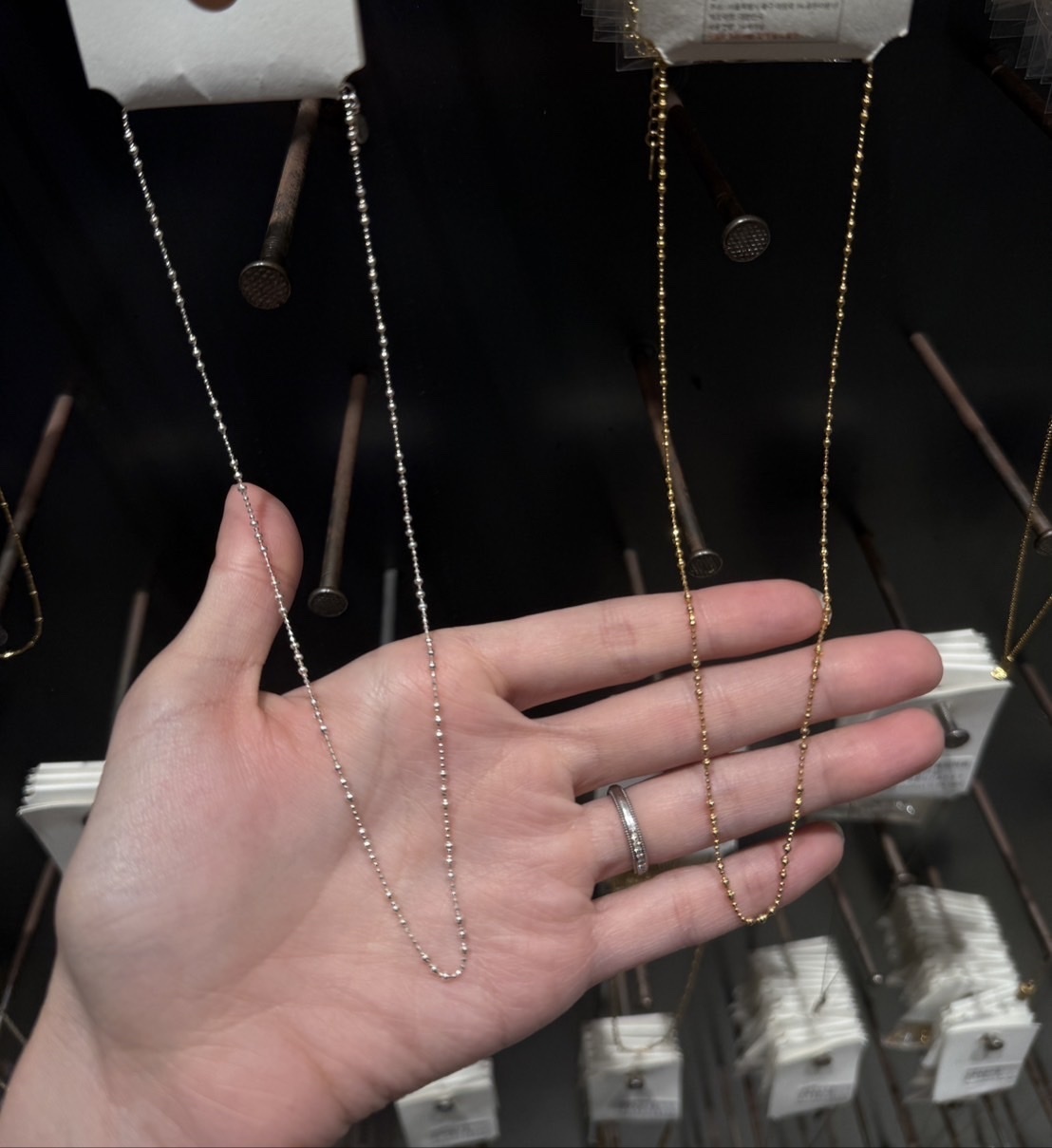 正韓純銀碎小球項鍊