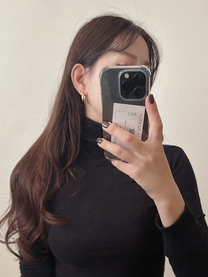 SS bicolor drop hoop pierce