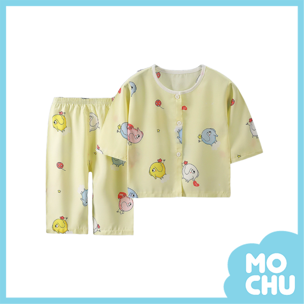 黃底小象居家空調服