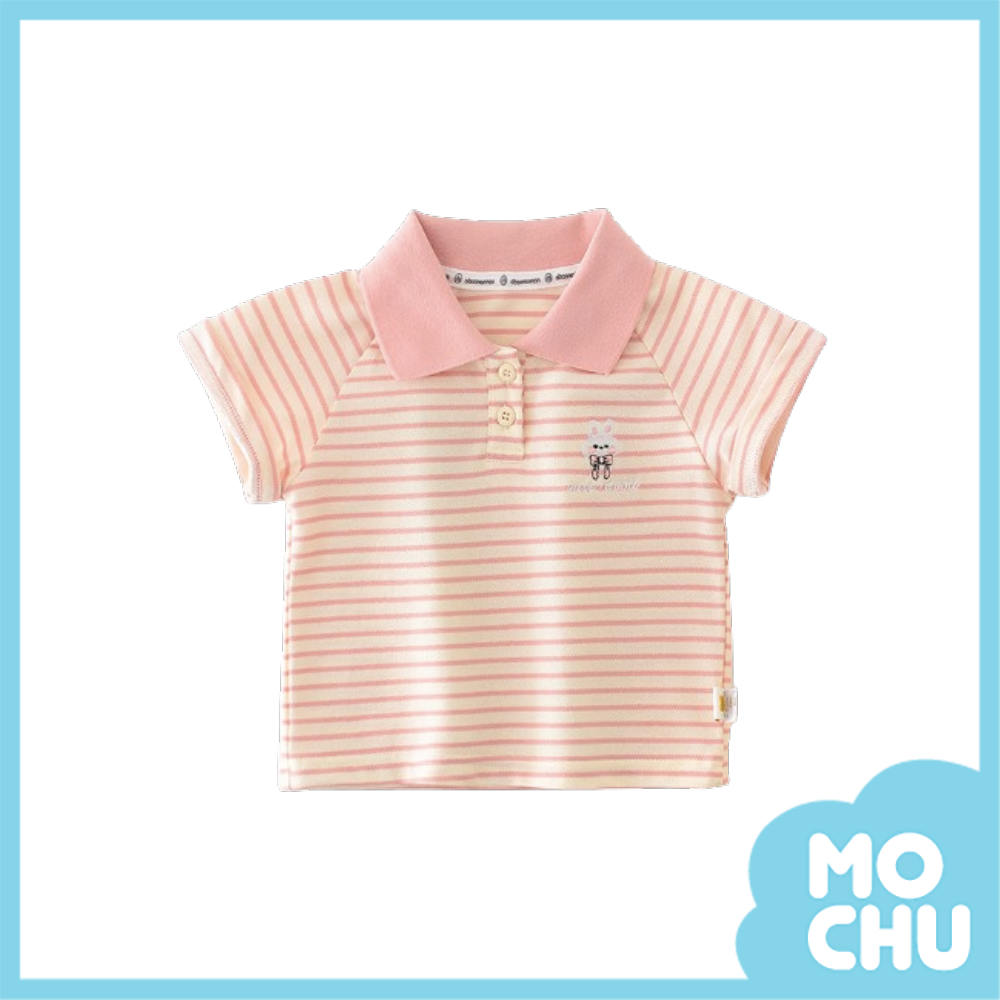 動物刺繡條紋polo上衣(二色)