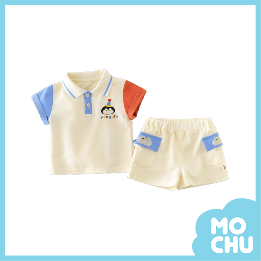 小企鵝刺繡polo套裝