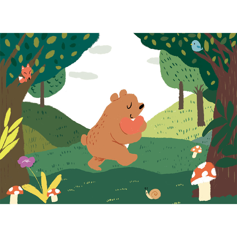 傳遞心意棕熊卡片