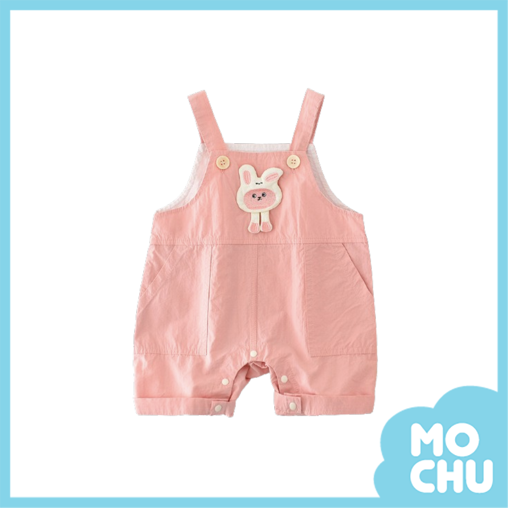 可愛斜眼看動物吊帶短褲(二色)