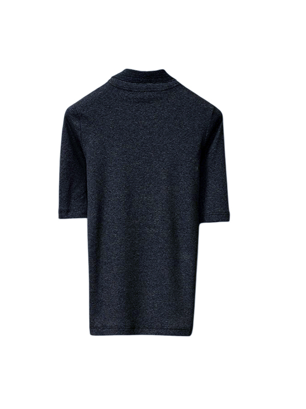 Fabiana Filippi 羅紋領短袖上衣(深藍)