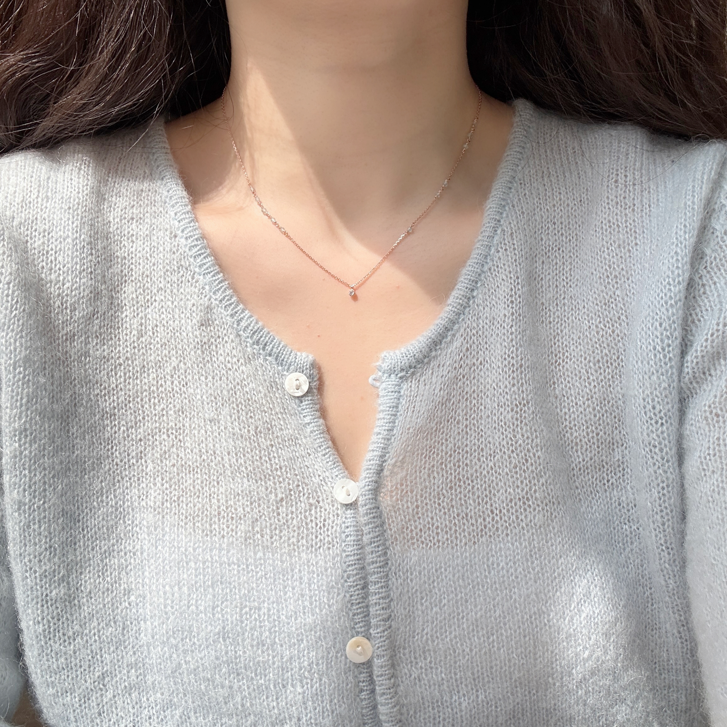 Ocean Sparkle小圓托帕項鍊