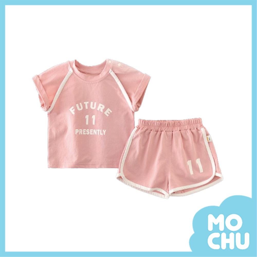 數字11短袖運動套裝(二色)