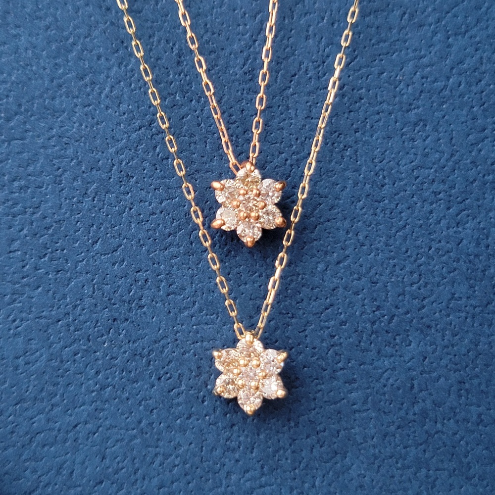 【me.luxe】K10冰花鑽石30分鍊