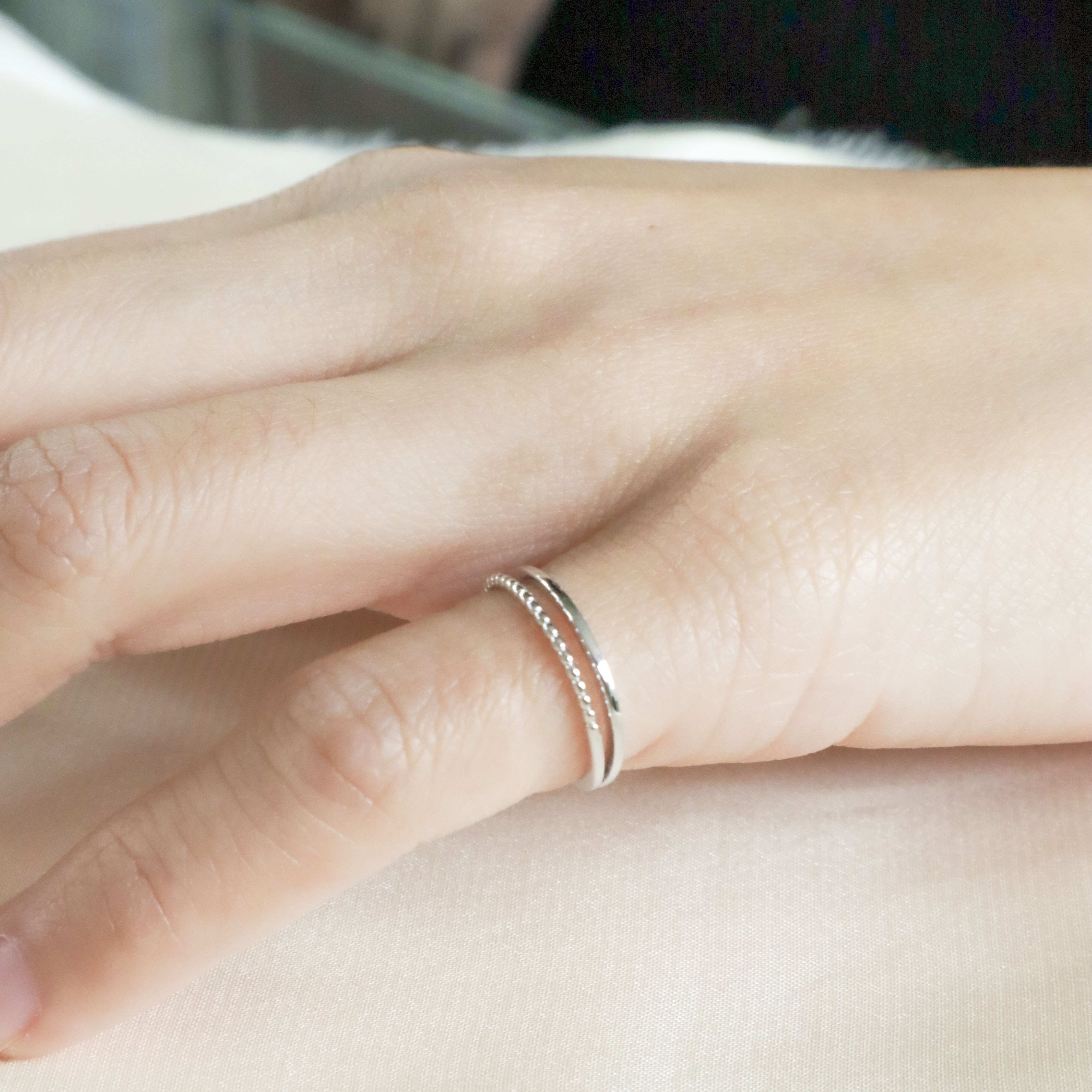 Silver/簡約雙環尾戒