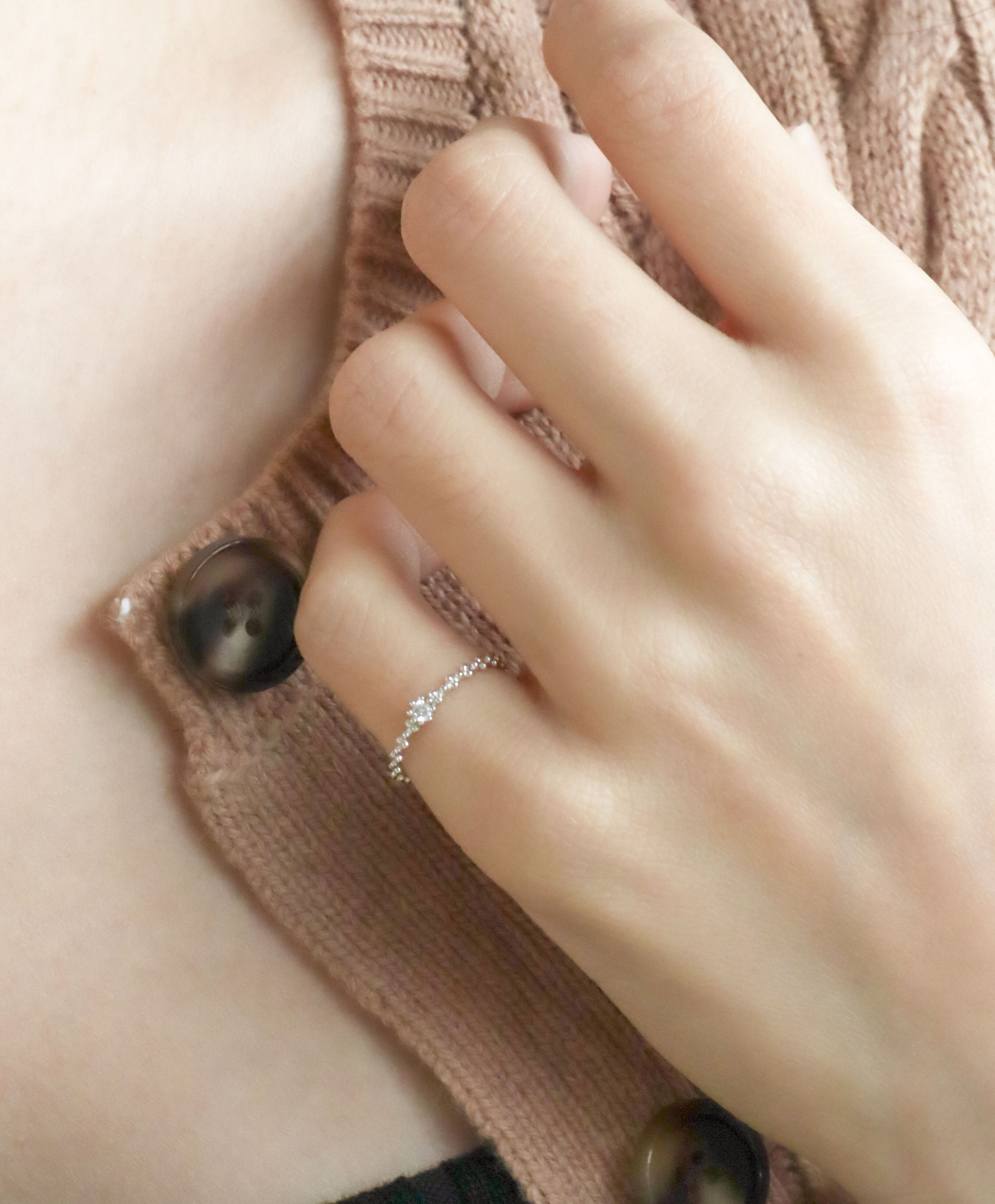 Silver/晨花輕繞尾戒