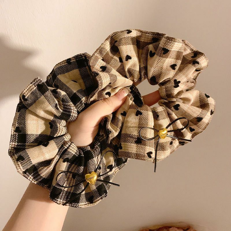 [3 FOR RM10] Autumn Melard Plaid Bow Scrunchie