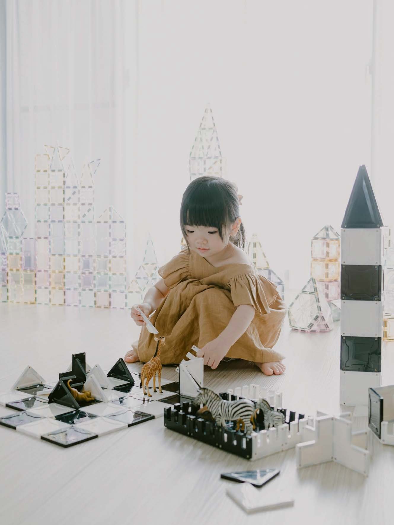 MAGBLOX® 美學磁力片 純粹黑白組 92 pcs