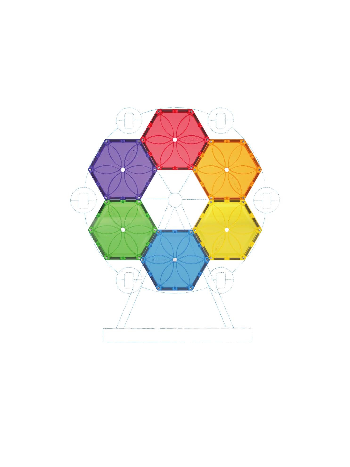 MAGBLOX® 美學磁力片 六角形 6 pcs (共兩色）