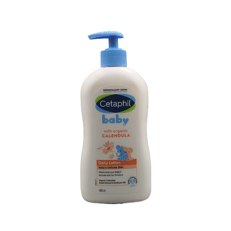 Cetaphil Baby Daily Lotion with Organic Calendula 400ml for Sensitive Skin