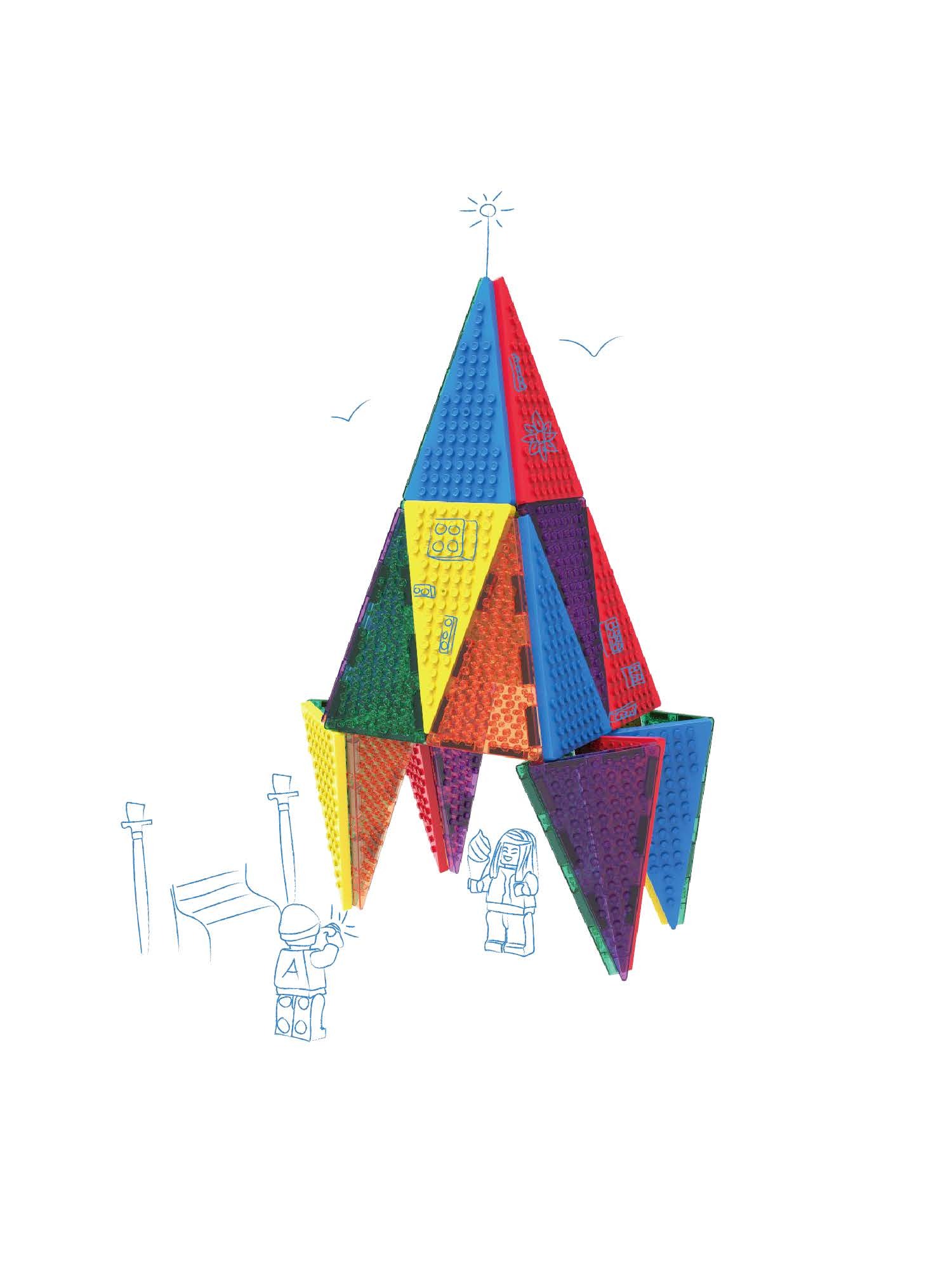 MAGBLOX® - MAGBRIX® 積木磁力片 等腰三角形 12pcs