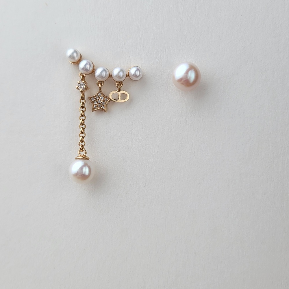 【me.luxe】K18星月輕舞珍珠鑽石耳環