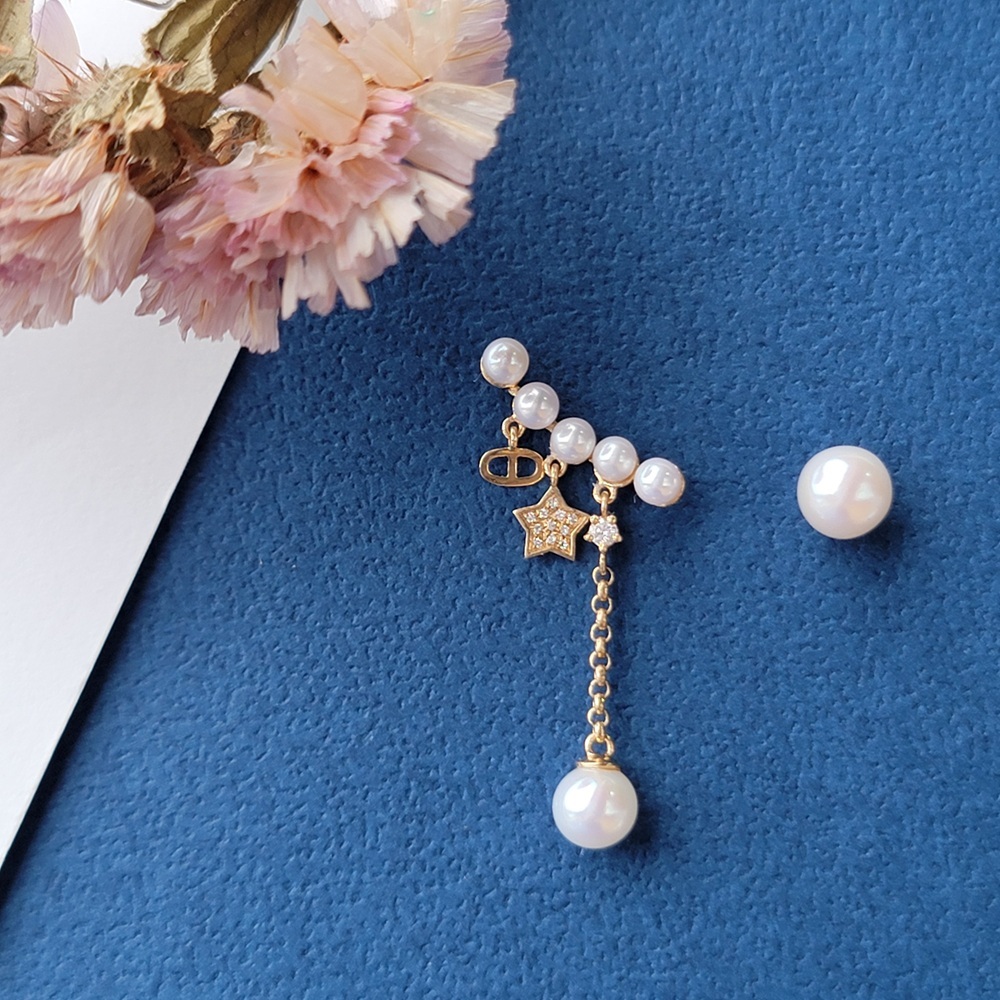 【me.luxe】K18星月輕舞珍珠鑽石耳環