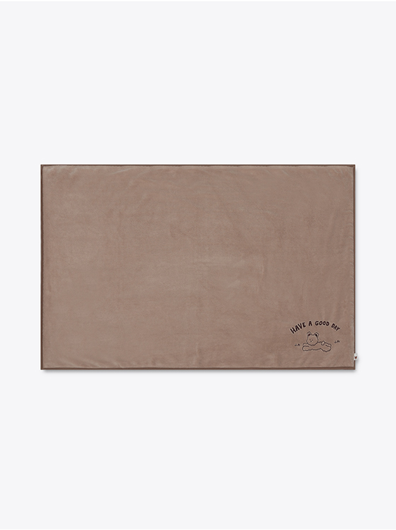 軟軟兔刺繡珊瑚絨毛毯